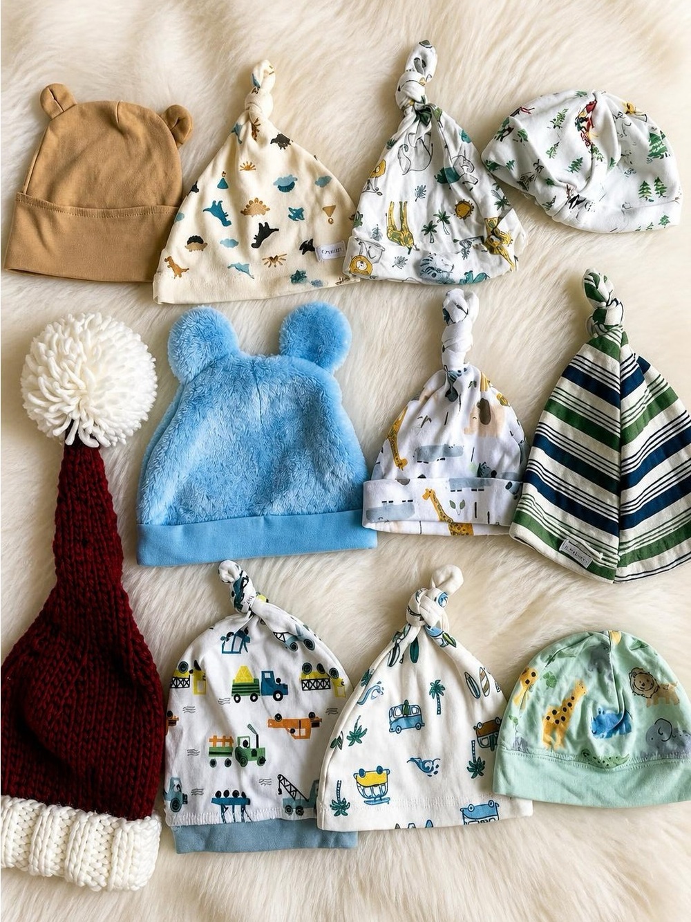 Ralph Lauren, Tahari, Disney, Milkberry & More Baby Hat Bundle – Size NB/0–6M